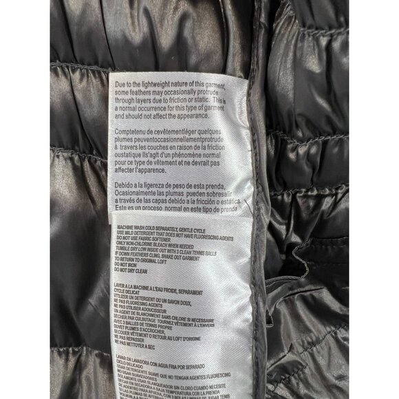 Michael Kors Womens Packable Down Jacket Puffer Style M Metallic Gray - Picture 4 of 11